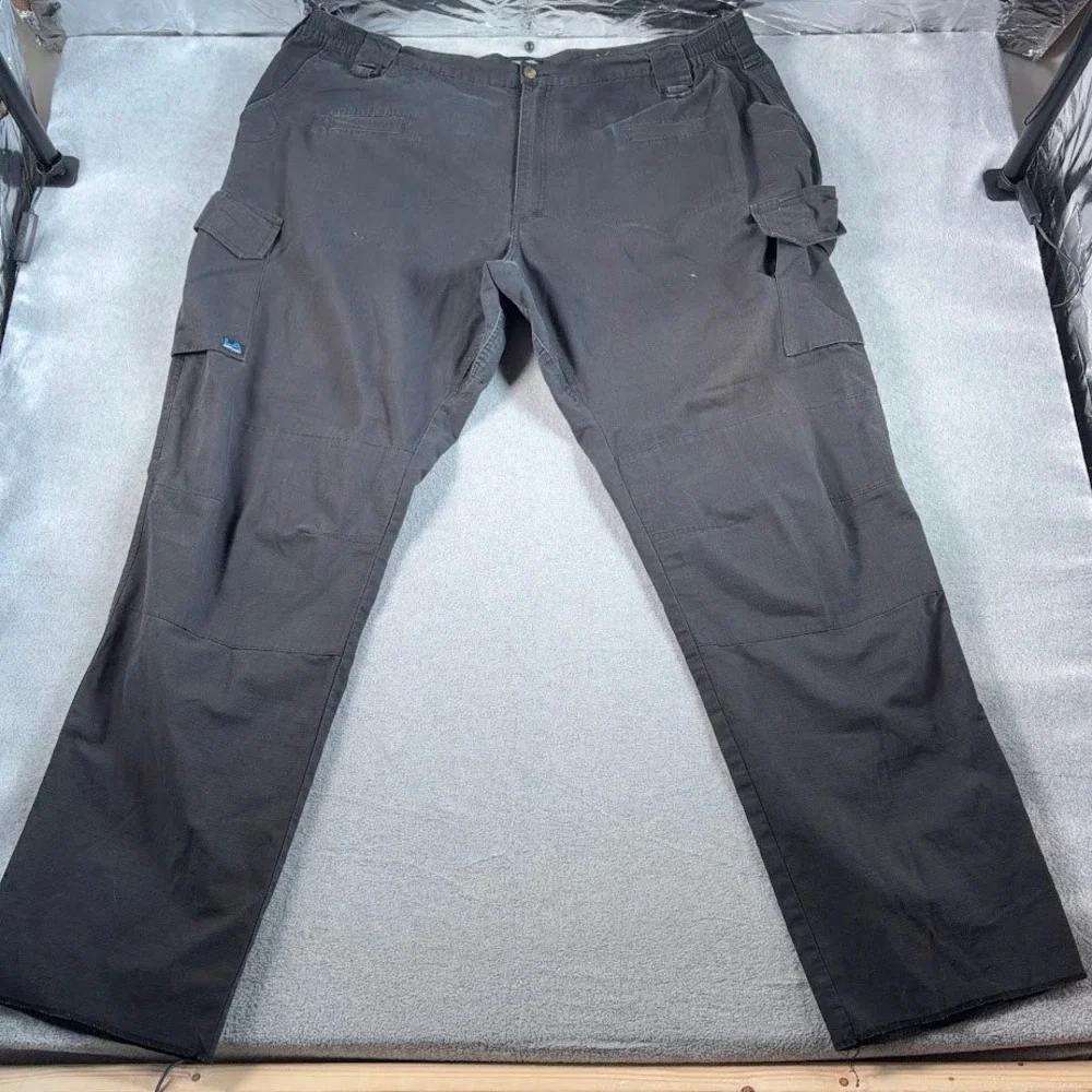 LA Police Gear Operator Tactical Pants Mens 50x38 Black Ripstop Cargo Utility